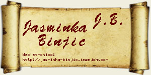 Jasminka Binjić vizit kartica